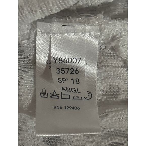 Venus Lace Top Blouse Shirt M Ruffle Hem V-neck Flate Sleeves Feminine Romantic - Picture 8 of 9